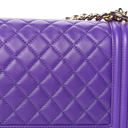 Chanel Calfskin Quilted Medium Boy Flap Purple 12 of 12