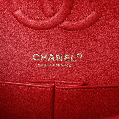 Chanel Lambskin Quilted Medium Double Flap Red 6 of 10