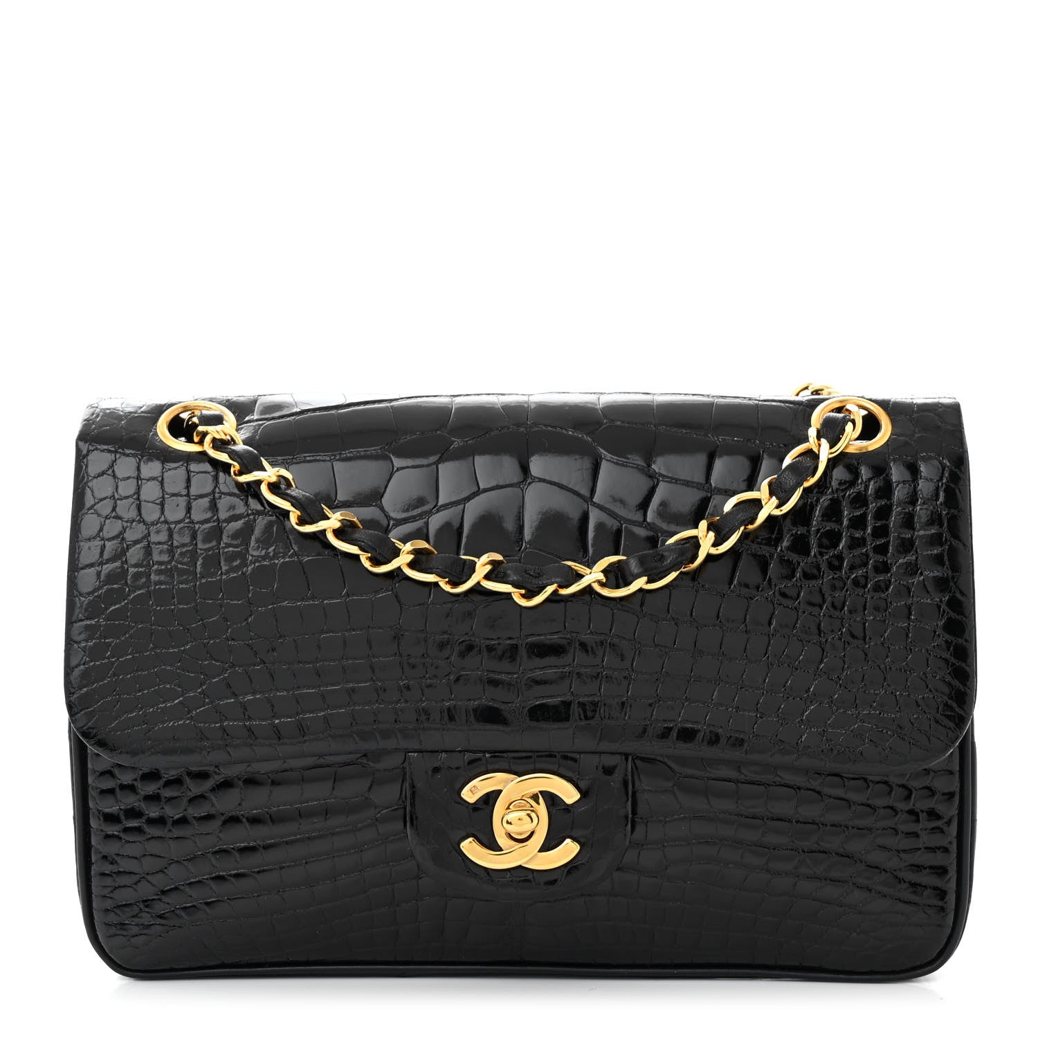 Chanel Alligator Small Double Flap Black 1 of 12
