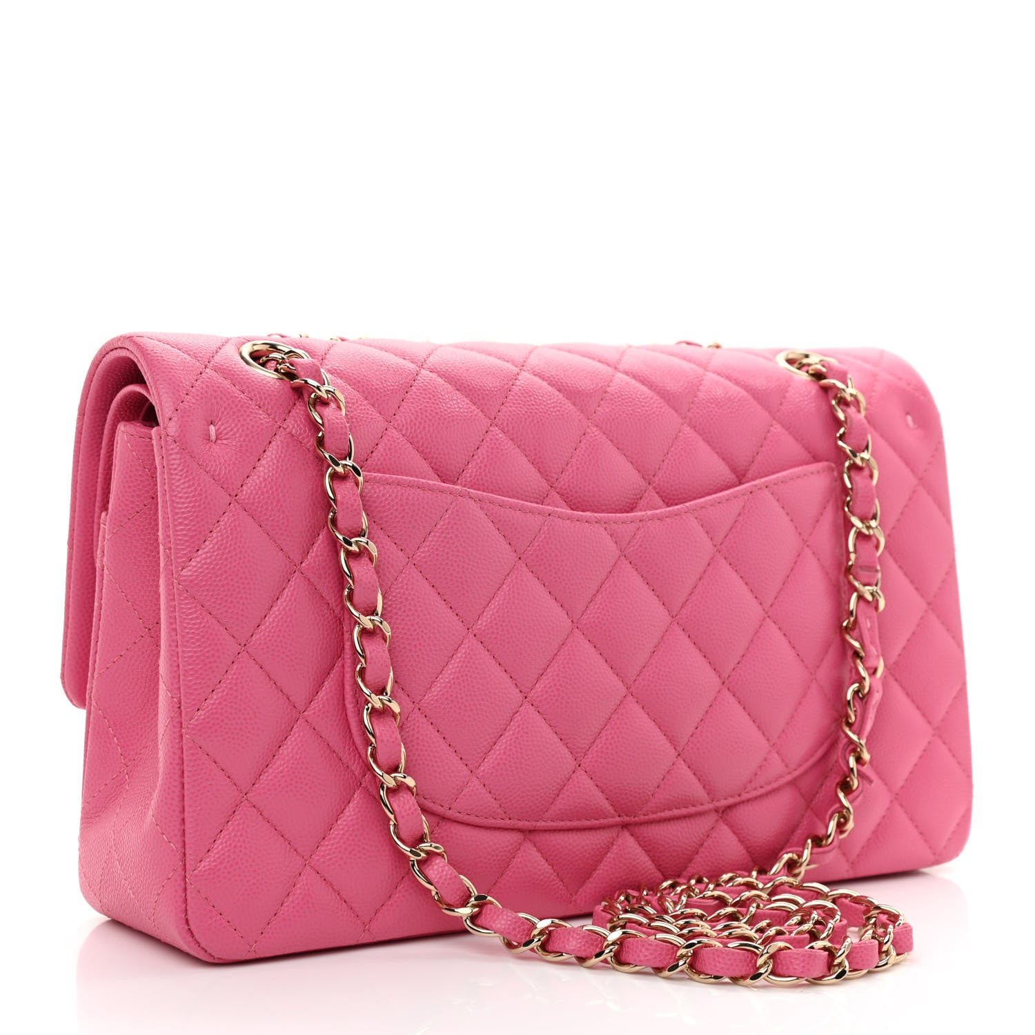 Chanel Caviar Quilted Medium Double Flap Pink 3 of 10