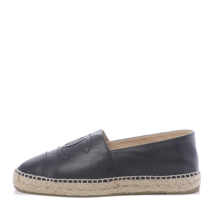 Chanel Lambskin CC Espadrilles 41 Black 1 of 12