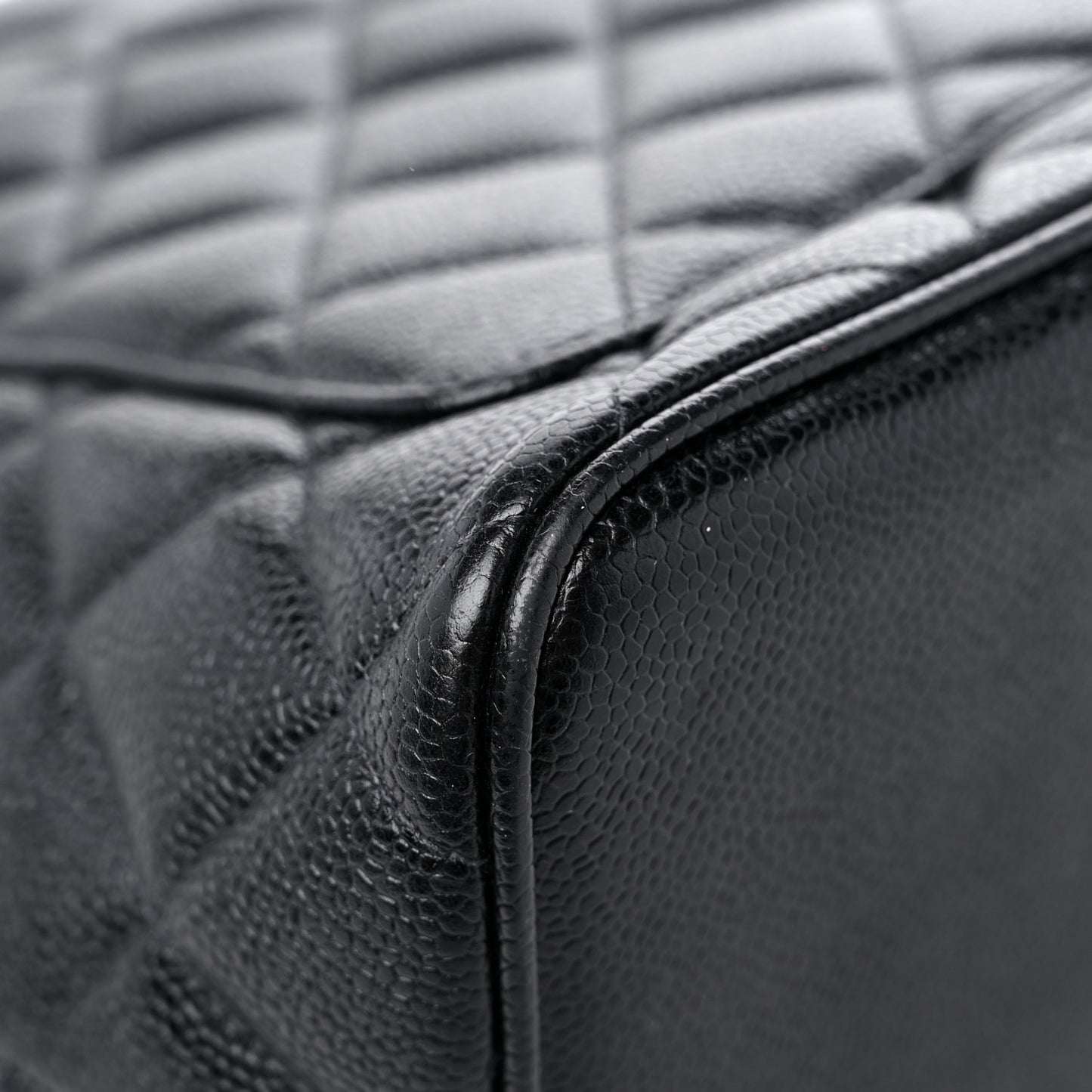 Caviar Quilted Medallion Tote Black