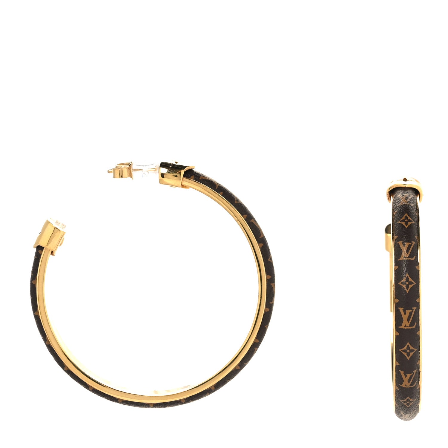 Louis Vuitton Monogram Hoop Earrings 1 of 5