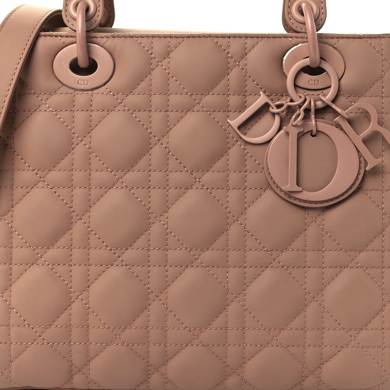 Christian Dior Ultra Matte Calfskin Cannage Medium Lady Dior Beige 8 of 10