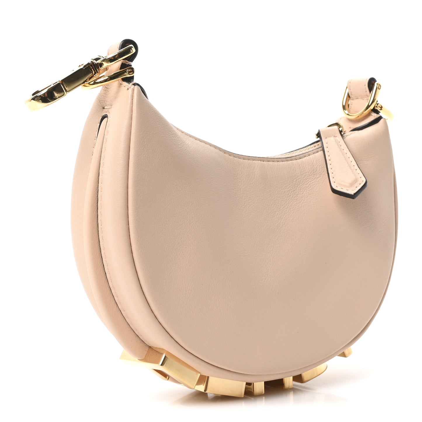 Vitello Grace Matte Nano Fendigraphy Hobo Charm Light Rose