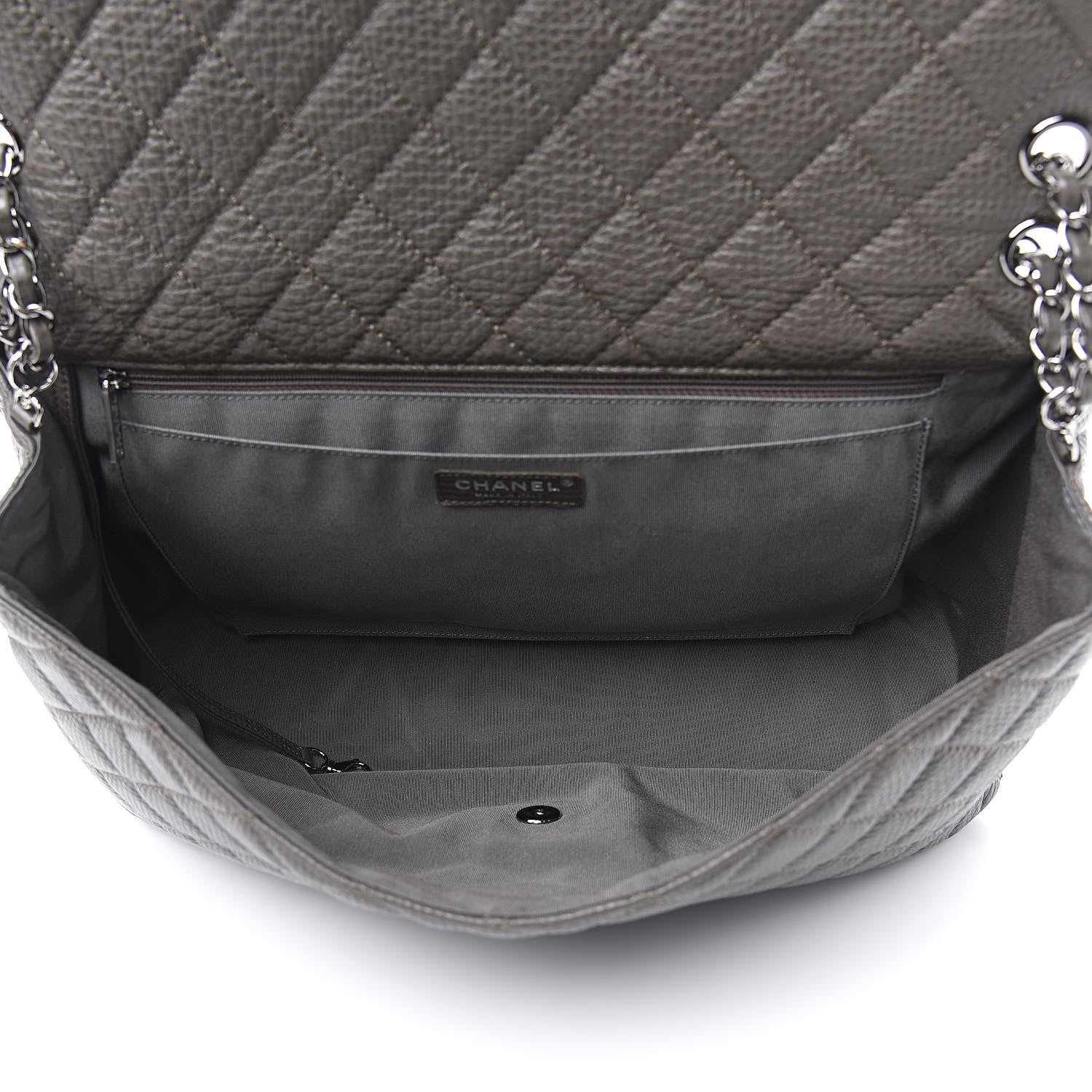 Chanel Calfskin Quilted Small XXL Travel Flap Bag Khaki 5 of 10