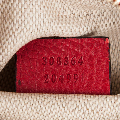 Gucci Pebbled Calfskin Small Soho Disco Bag Tabasco Red 6 of 6