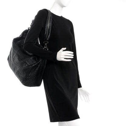 Givenchy Calfskin Crocodile Embossed Large Nightingale Black 2 of 11