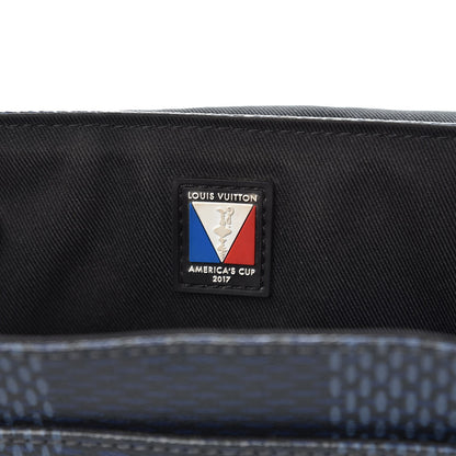 Louis Vuitton Damier Cobalt Latitude America's Cup District PM Red 6 of 9