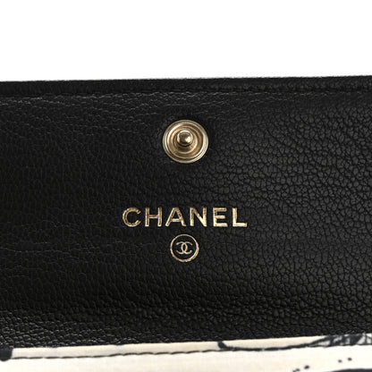 Chanel Goatskin Camellia CC Flap Card Holder Black 6 of 10