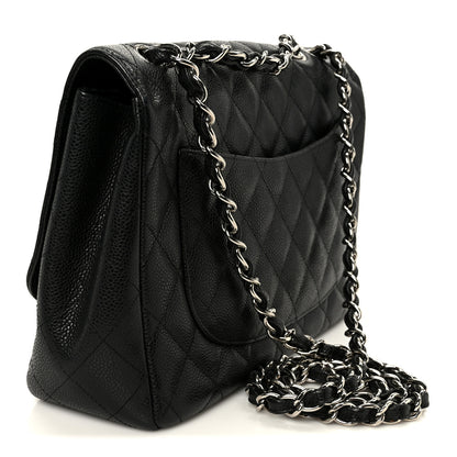 Chanel Caviar Quilted Jumbo Single Flap Black 3 of 11