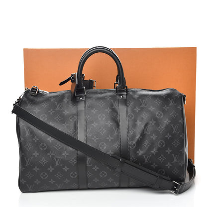 Louis Vuitton Monogram Eclipse Keepall Bandouliere 45 9 of 14