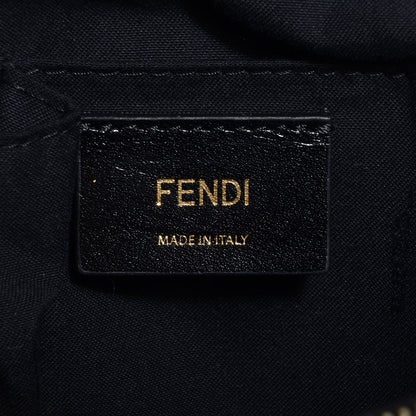 Fendi Nappa Crocodile Trapuntata Medium 2Jours Tote Black 6 of 9