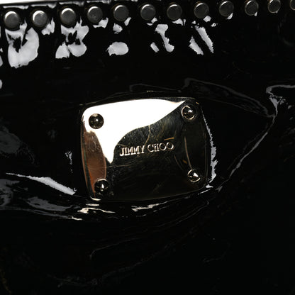 Jimmy Choo Patent Studded Peace Sky Hobo Black 6 of 6