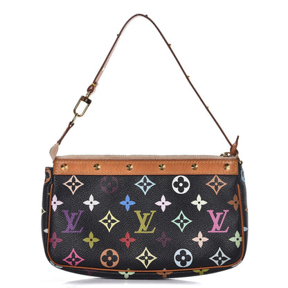 Louis Vuitton Monogram Multicolor Pochette Accessories Black 1 of 9