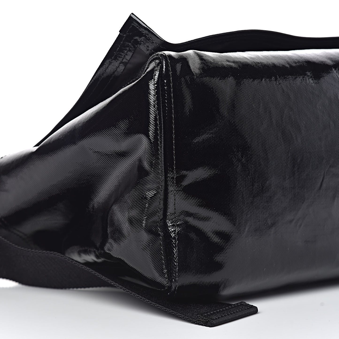 Shiny Canvas VLTN Medium Messenger Bag Black