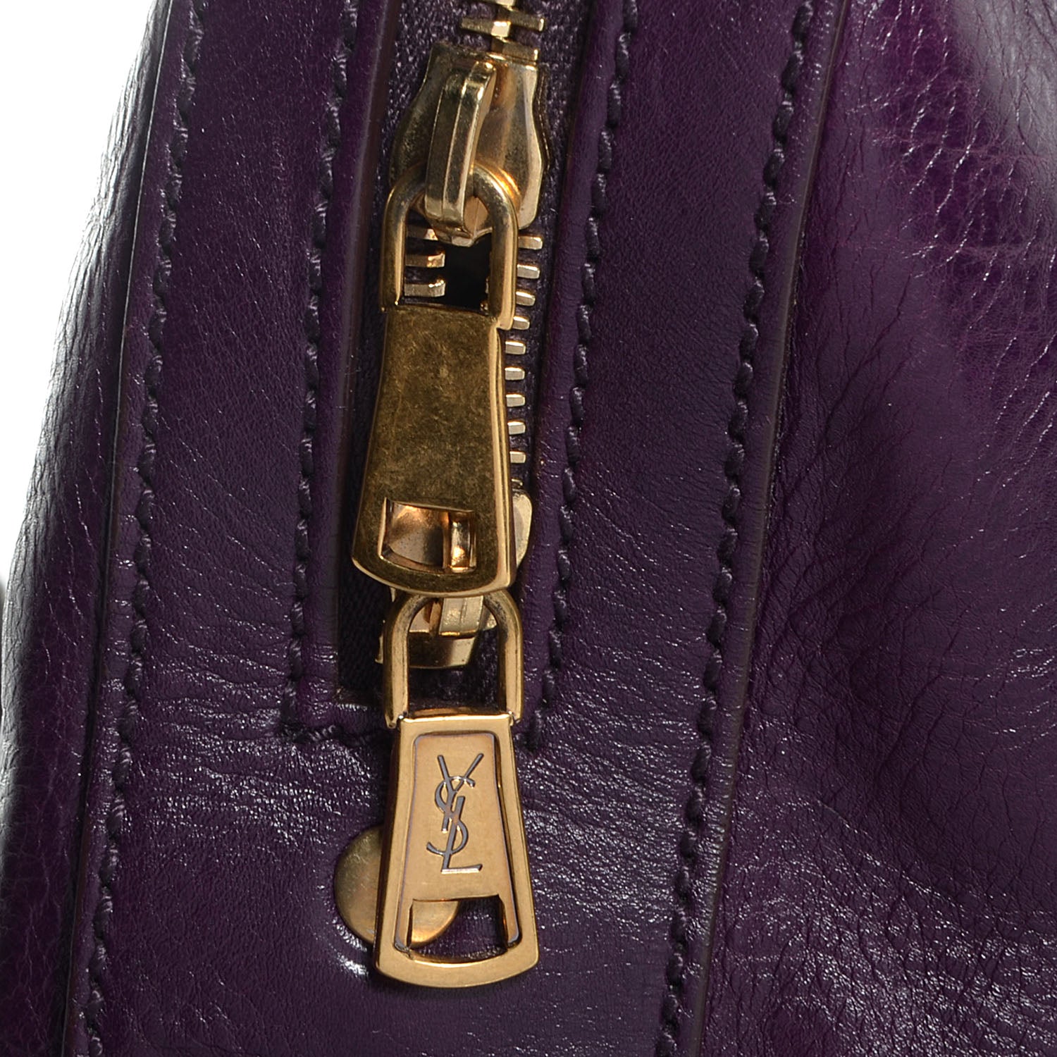 Saint Laurent Leather Oversized Muse Purple 9 of 9