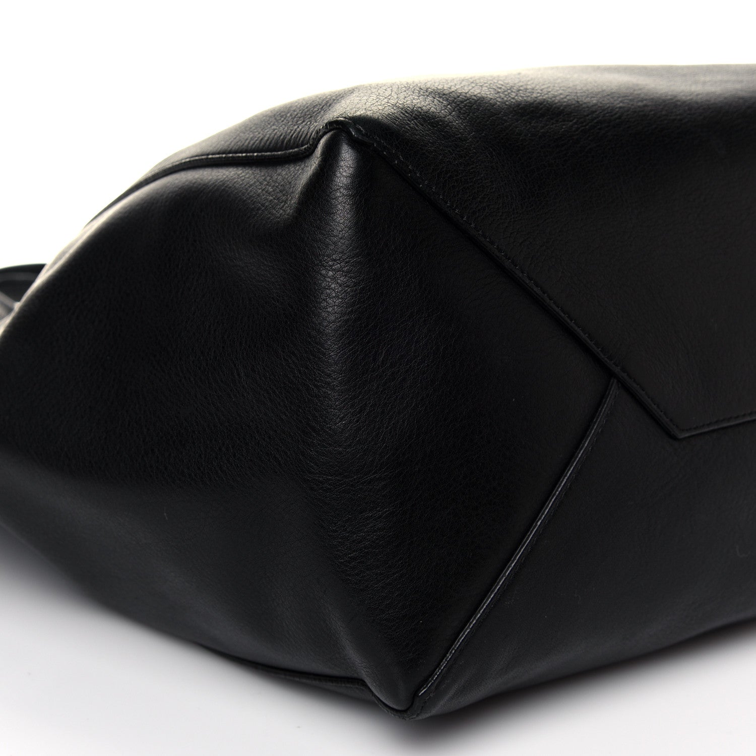 Celine Soft Grained Calfskin Small Belt Cabas Phantom Black 7 of 9