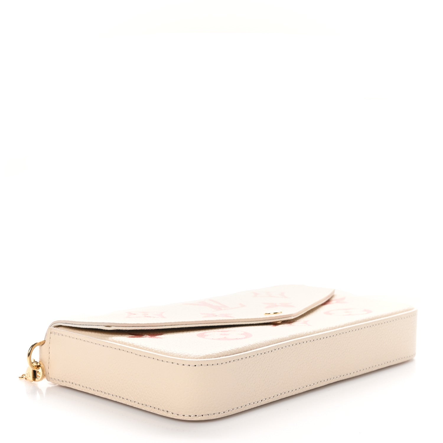 Louis Vuitton Empreinte Monogram Giant By The Pool Felicie Pochette Chain Wallet Creme Rose Trianon 5 of 10