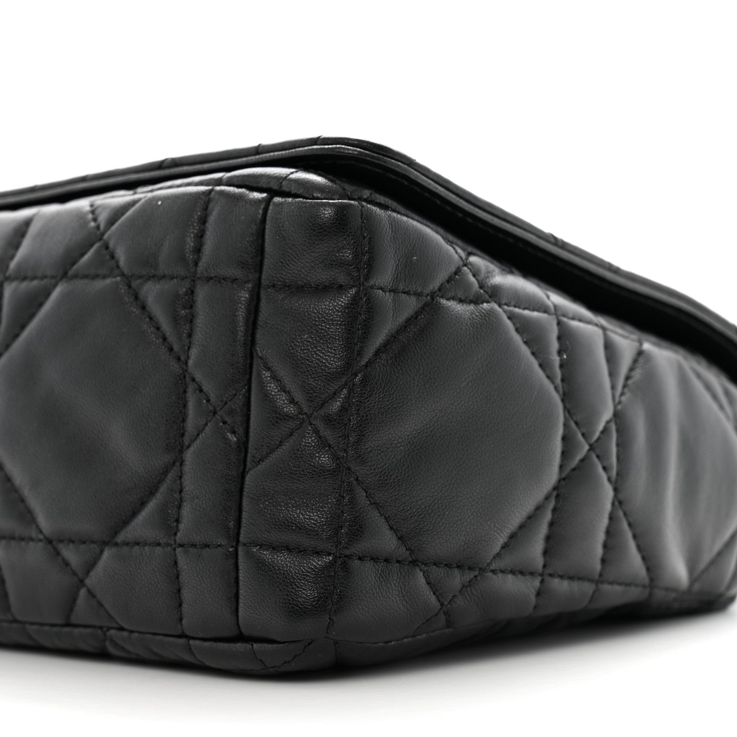 Christian Dior Calfskin Macrocannage Medium Caro Bag Black 10 of 11