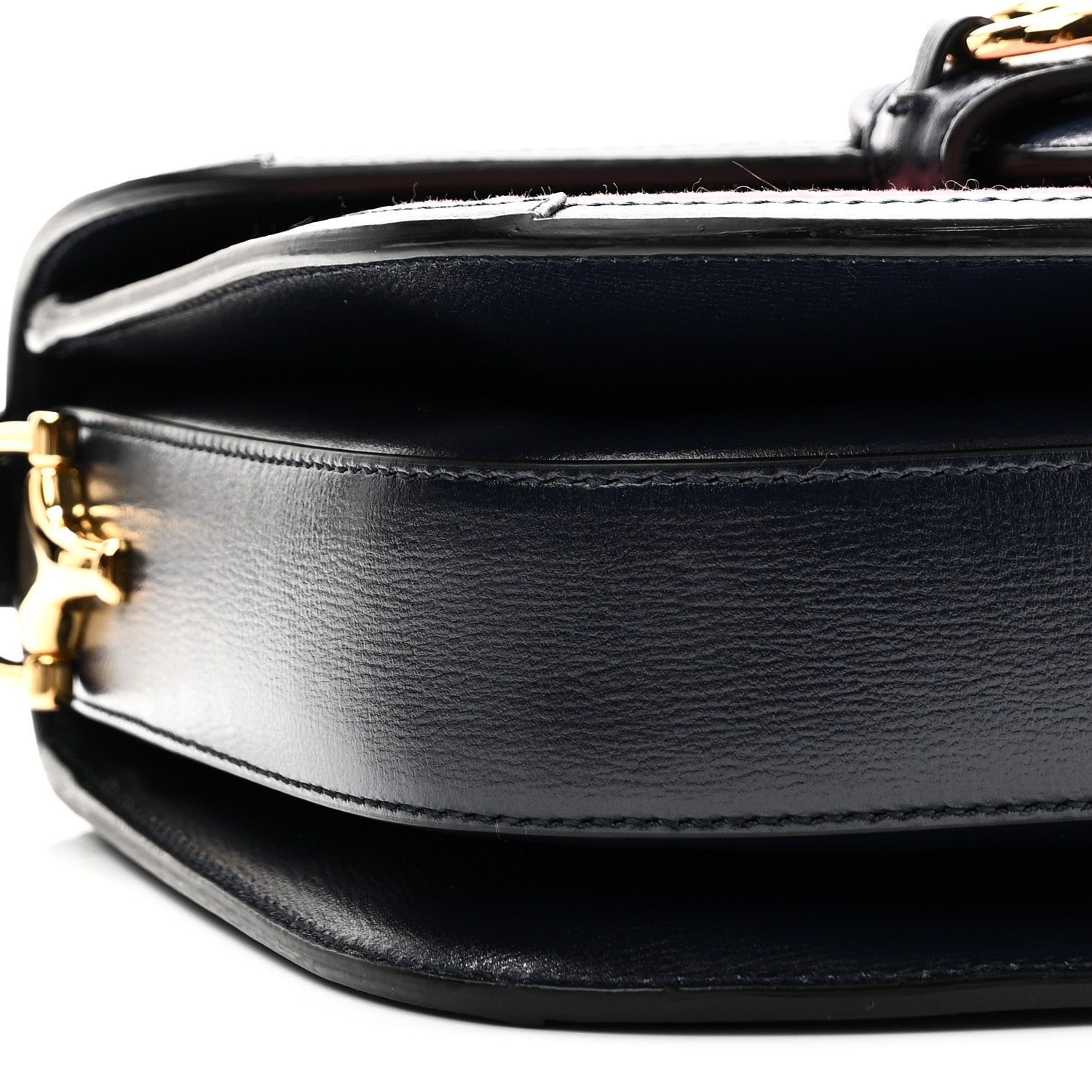 Gucci Lanzo Stretch Cord Azalea Calfskin Horsebit 1955 Shoulder Bag Lipstick Rose Blue 9 of 10