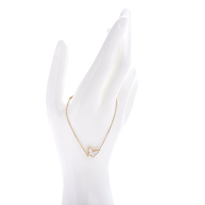 Van Cleef & Arpels 18K Yellow Gold Mother of Pearl Sweet Alhambra Butterfly Bracelet 2 of 6