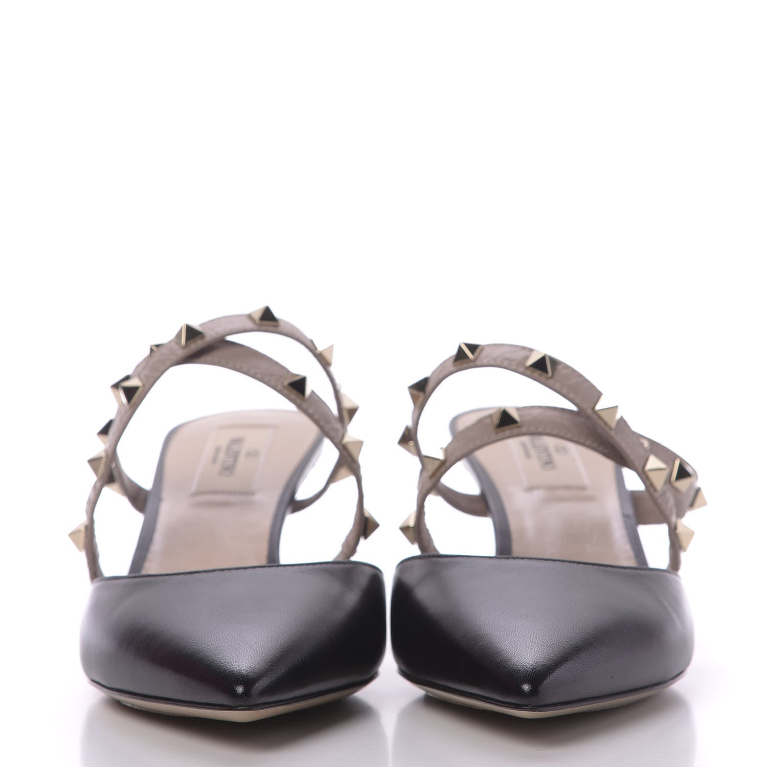 Valentino Garavani Nappa Rockstud Criss Cross 55mm Mules 38 Black Poudre 2 of 10