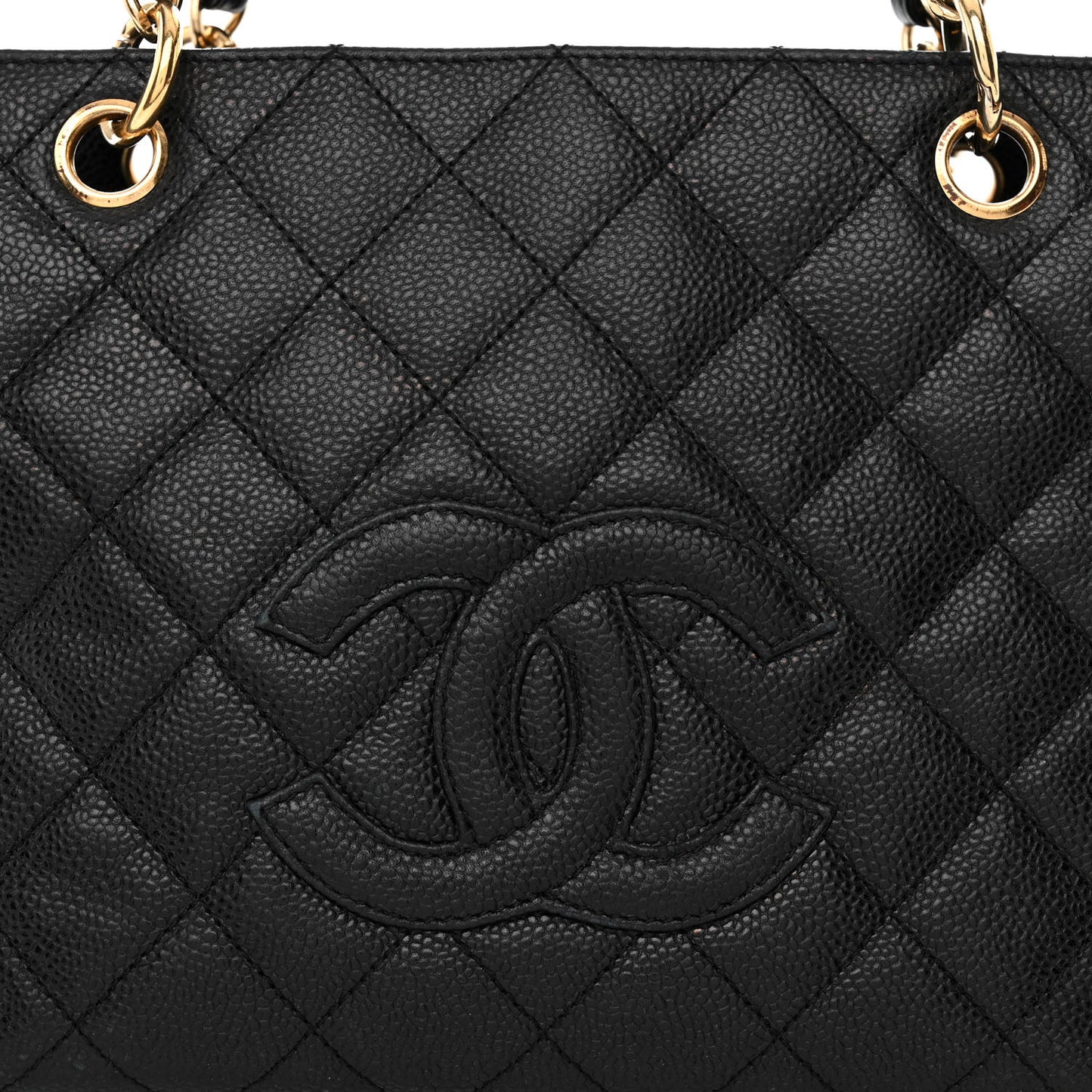 Caviar Quilted Petit Timeless Tote PTT Black
