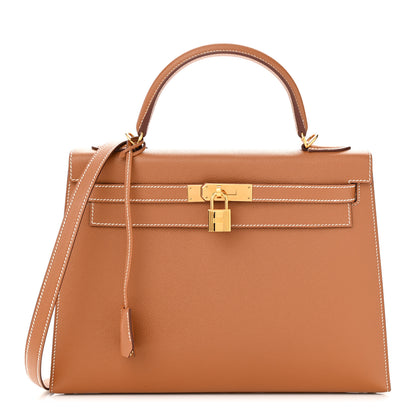Hermes Epsom Kelly Sellier 32 Gold 1 of 12