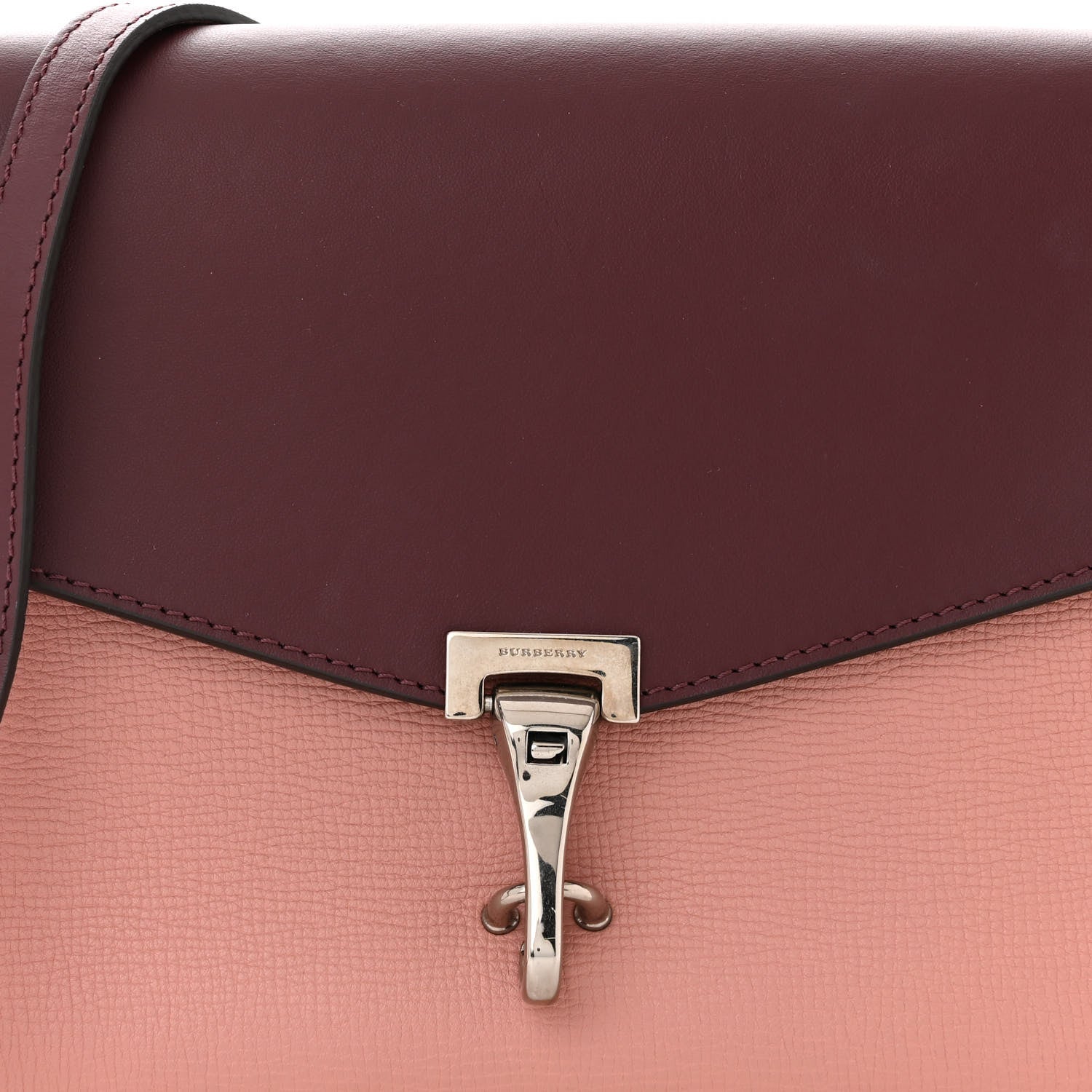 Burberry Derby Calfskin Bi-Color Small Macken Crossbody Bag Dusty Rose 9 of 11