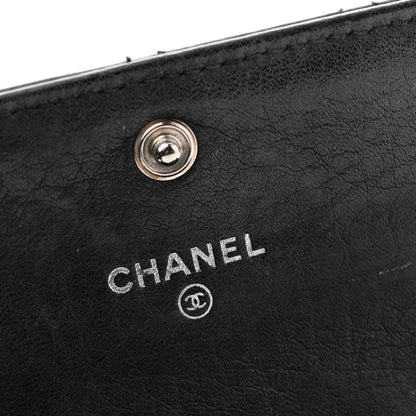Chanel Calfskin Diamond Stitched Card Holder Wallet Black 6 of 10