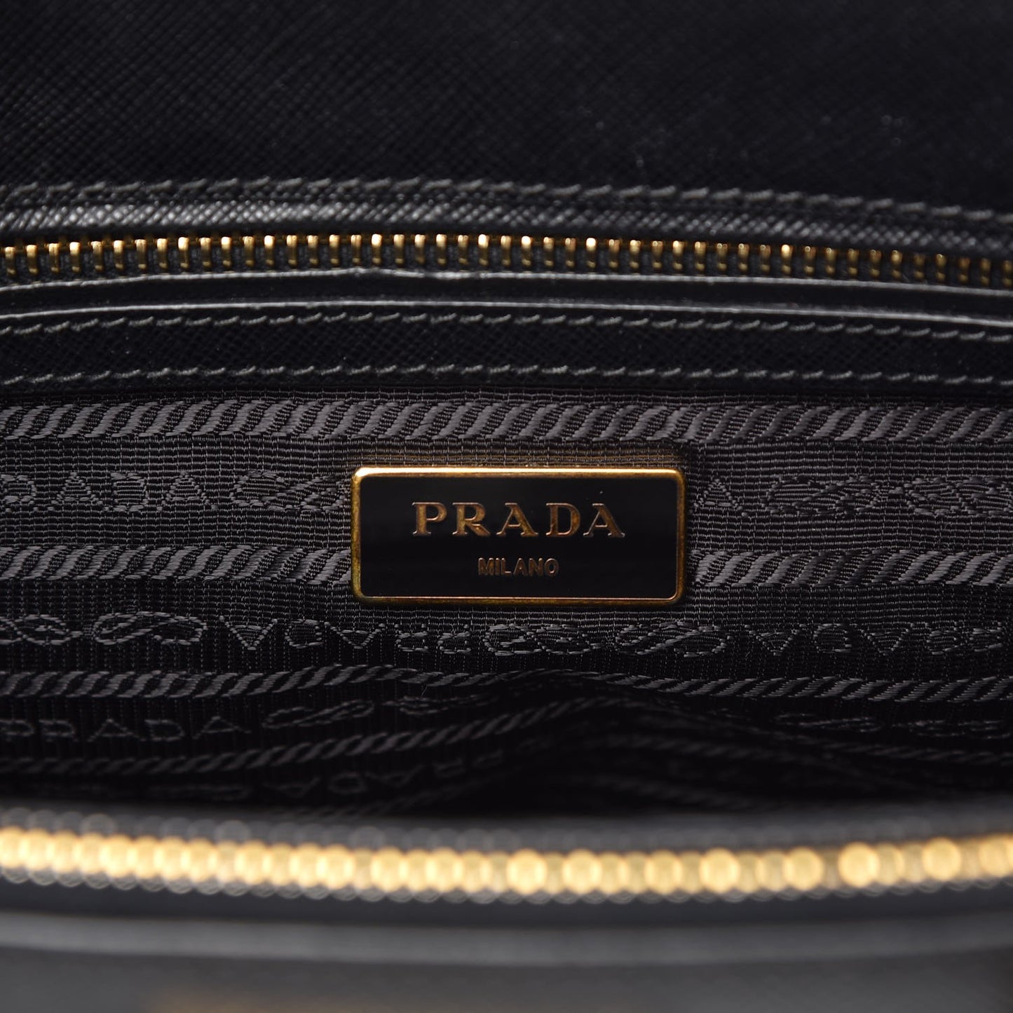 Saffiano Small Galleria Double Zip Tote Black