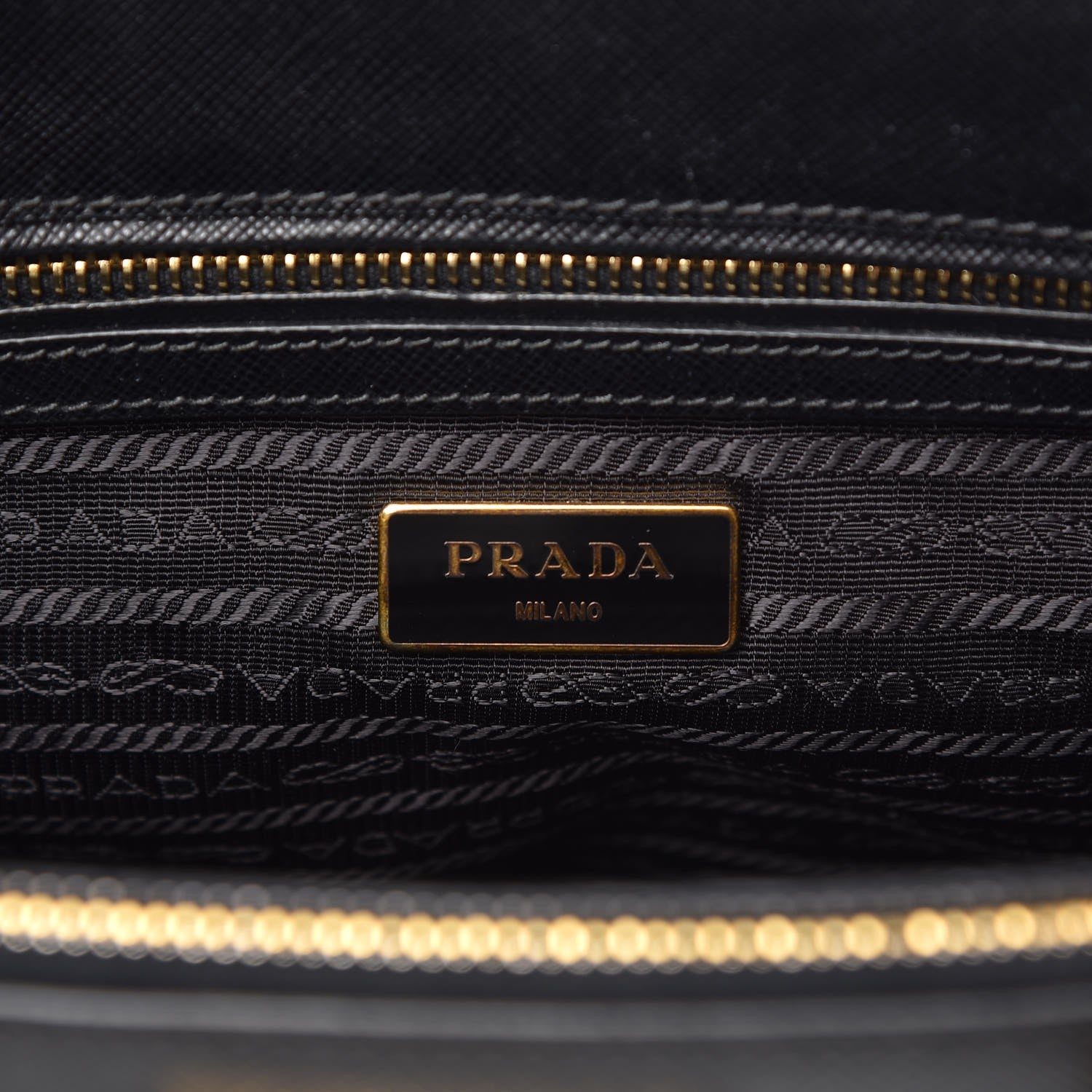 Prada Saffiano Small Galleria Double Zip Tote Black 7 of 10
