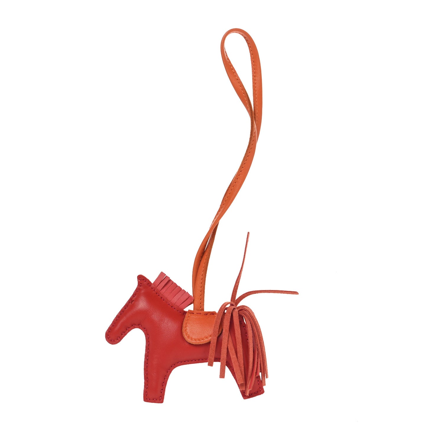 Milo Lambskin Grigri Rodeo Horse Bag Charm PM Rouge Rose Indien Jaipur Feu