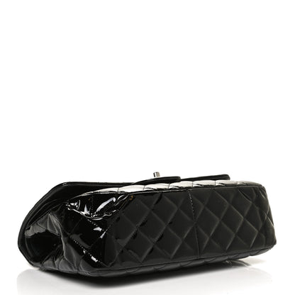 Chanel Patent Quilted Jumbo Double Flap Black 3 of 9