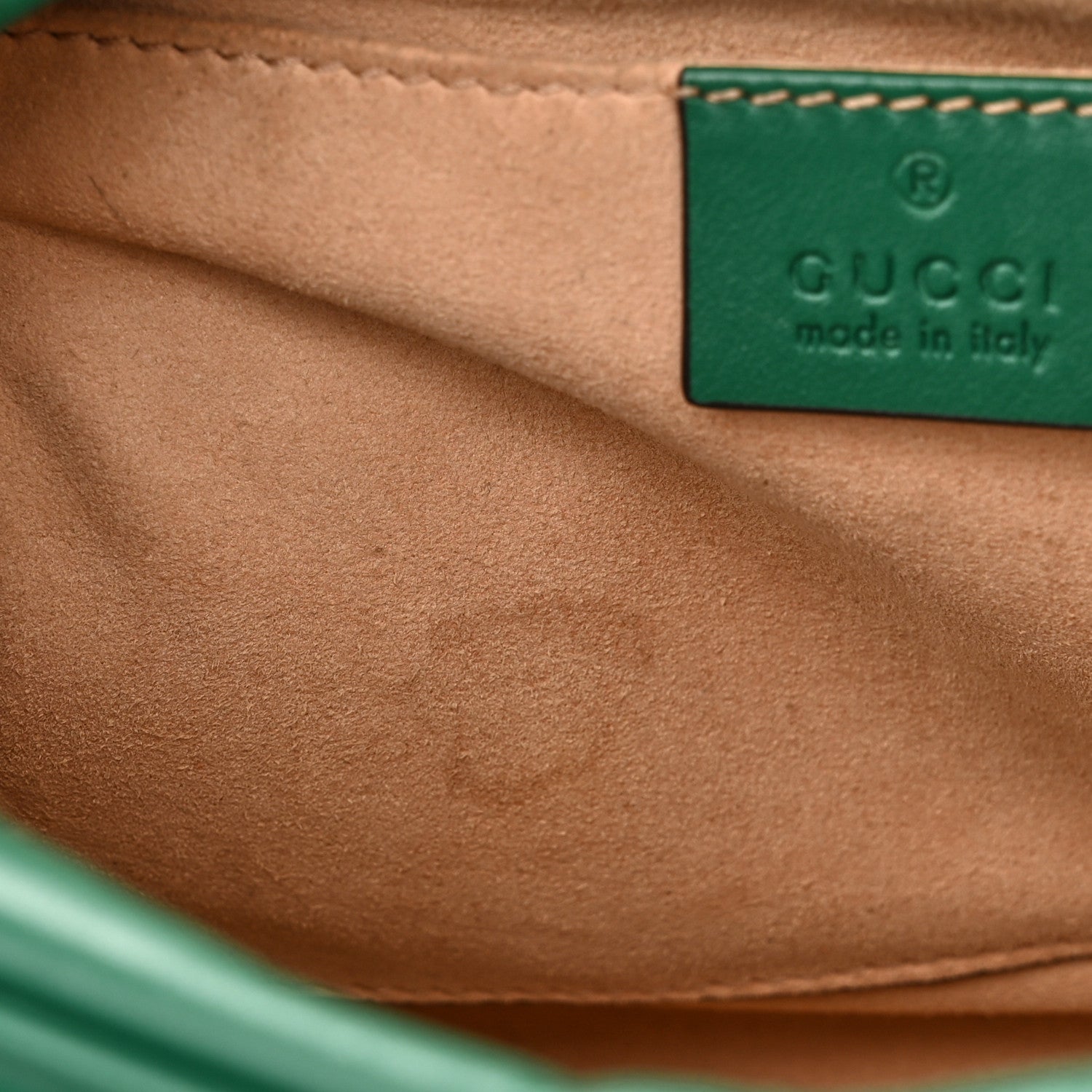 Gucci Calfskin Matelasse Small GG Marmont Chain Shoulder Bag Emerald Green 11 of 11