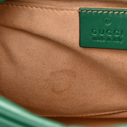 Gucci Calfskin Matelasse Small GG Marmont Chain Shoulder Bag Emerald Green 11 of 11