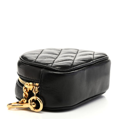 Saint Laurent Lambskin Quilted Lolita Cosmetic Pouch Black 4 of 7