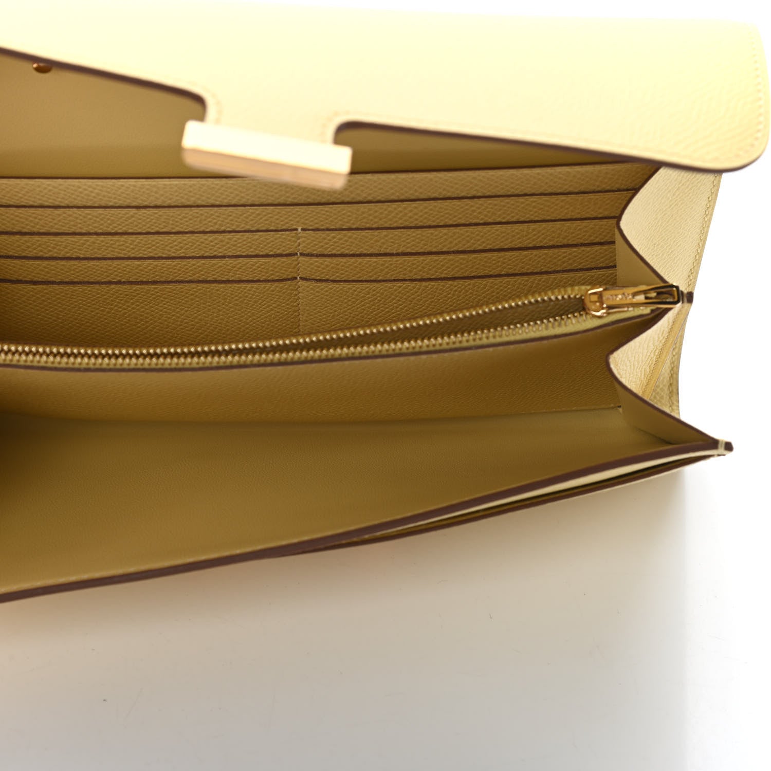 Hermes Epsom Constance Long Wallet To Go Wallet Jaune Poussin 4 of 8