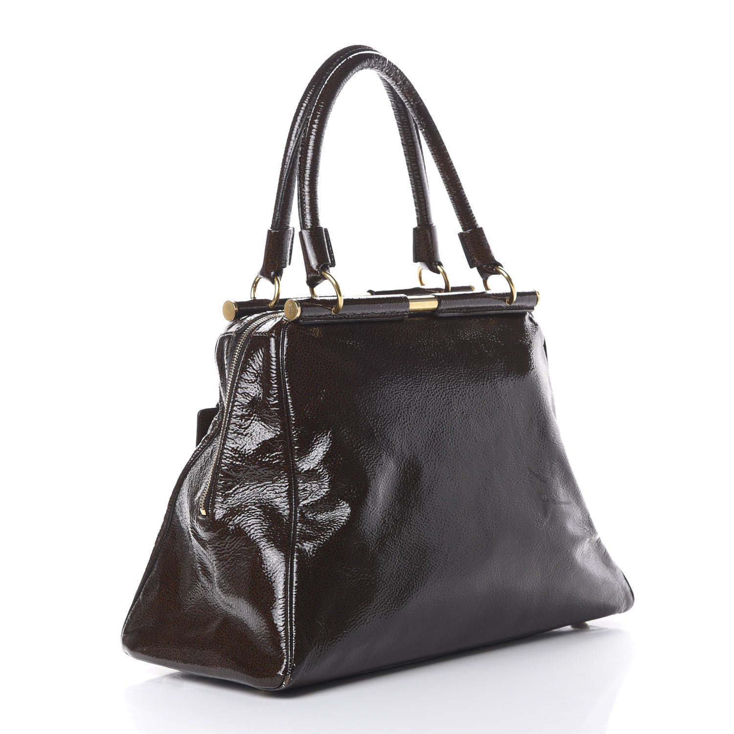 Saint Laurent Patent Medium Majorelle Brown 2 of 16