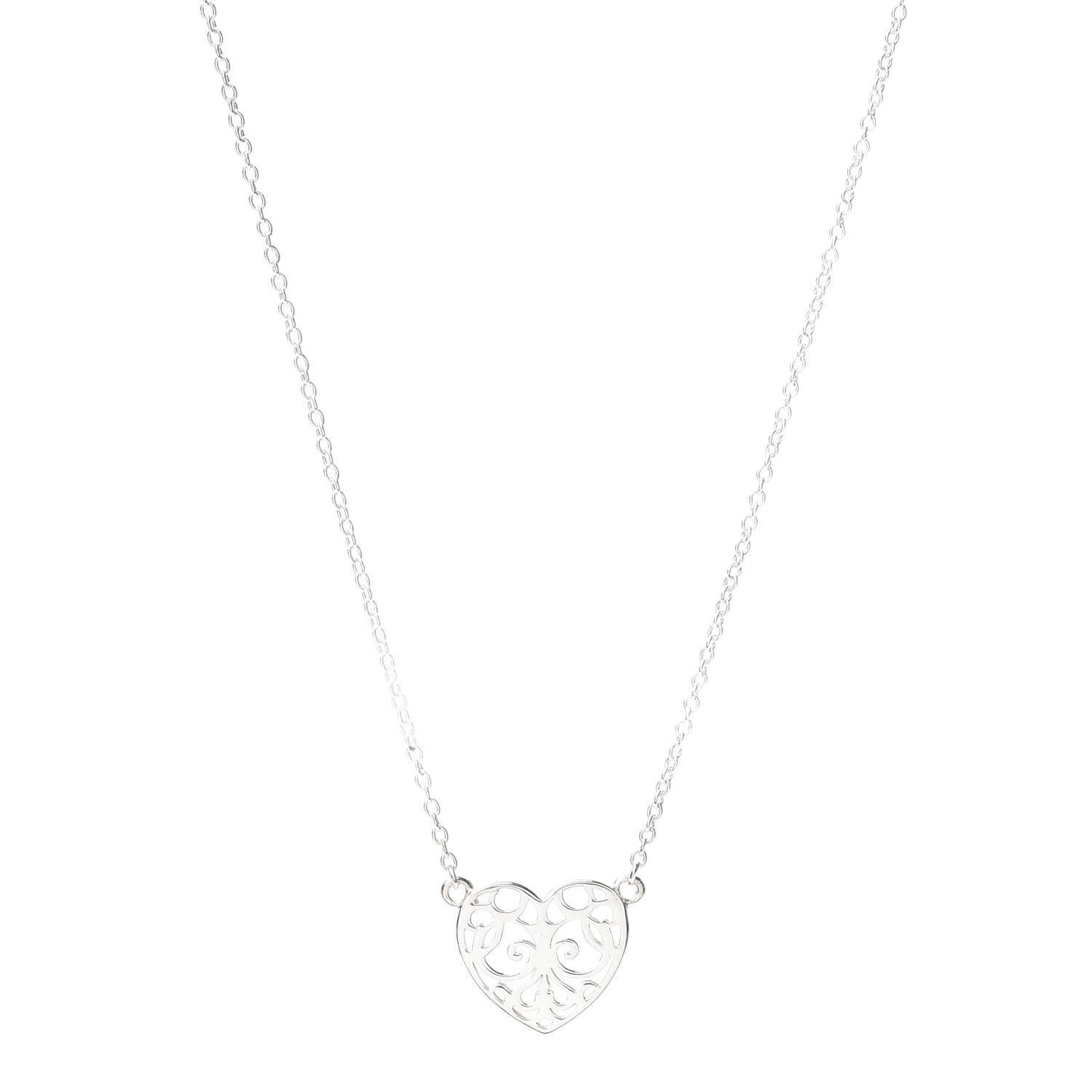 Sterling Silver Small Enchant Heart Pendant Necklace