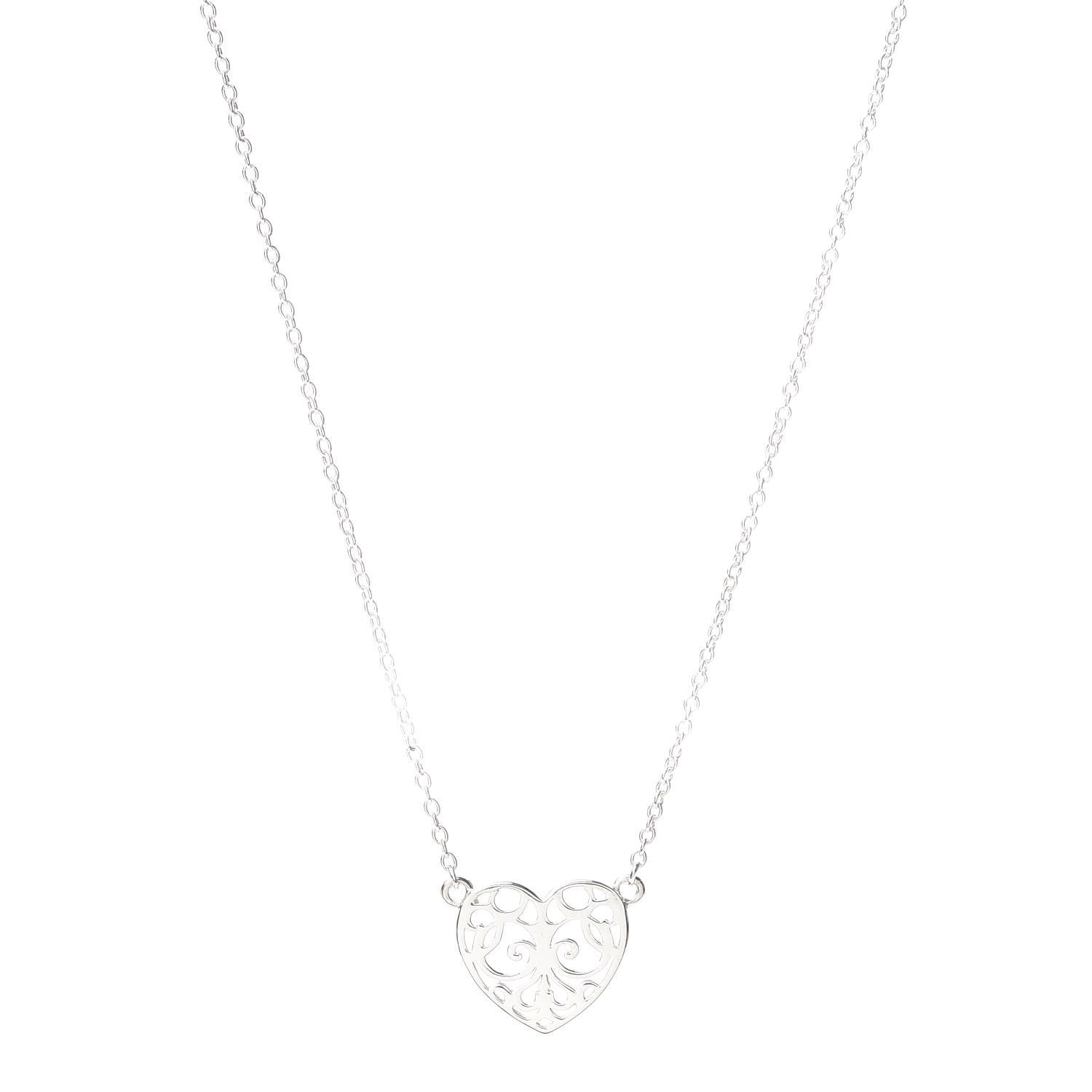 Tiffany Sterling Silver Small Enchant Heart Pendant Necklace 1 of 6