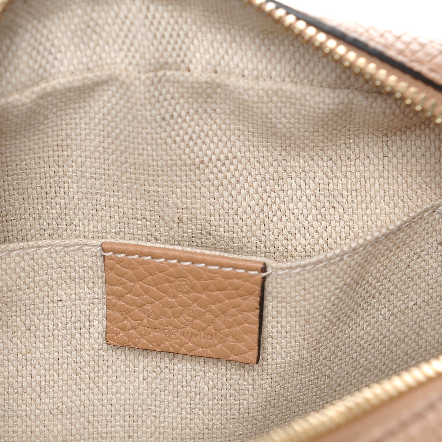 Pebbled Calfskin Small Soho Disco Bag Rose Beige