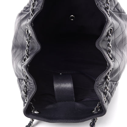Chanel Lambskin Quilted Large Drawstring Shoulder Bag Purple 5 of 10