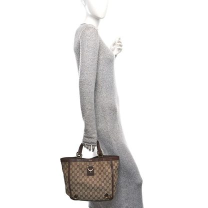 Gucci Monogram Small Gold D Ring Tote Brown 2 of 15