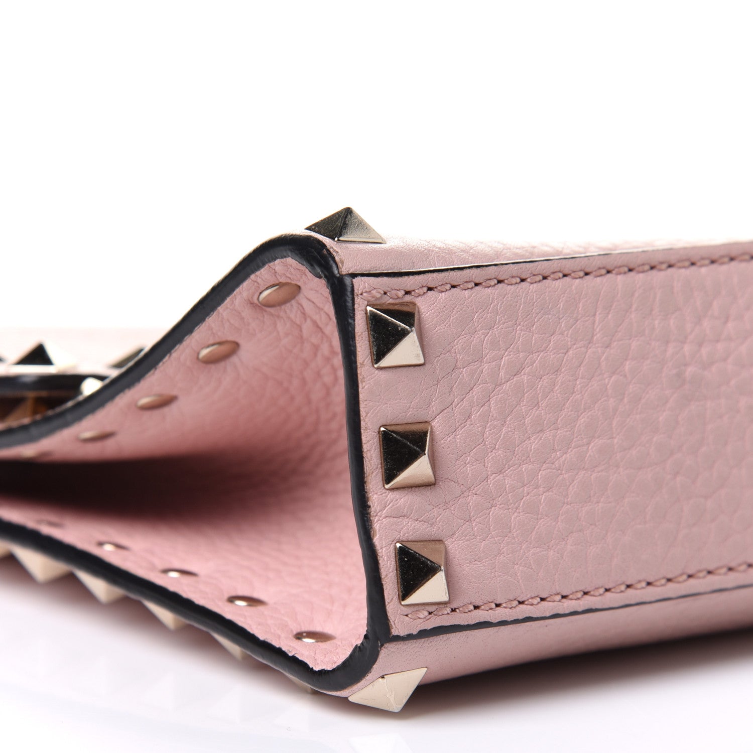 Valentino Garavani Pebbled Calfskin Medium Rockstud Flip Lock Crossbody Bag Loto 8 of 9