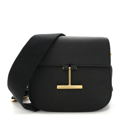 Tom Ford Grained Calfskin Mini T Clasp Tara Crossbody Bag Graphite 1 of 10