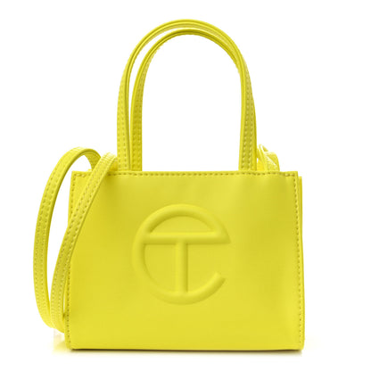 Telfar Vegan Leather Small Shopping Bag Highlighter Yellow 1 of 10