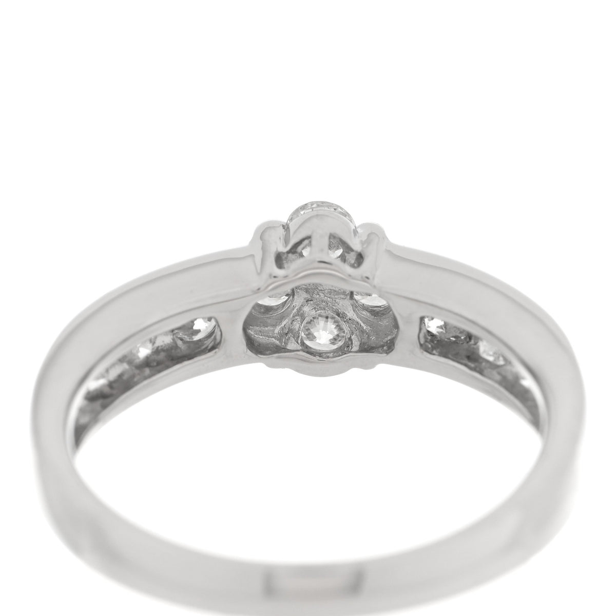 Parker & West by FASHIONPHILE Platinum Diamond .70ctw Flower Ring 53 6.5 8 of 10