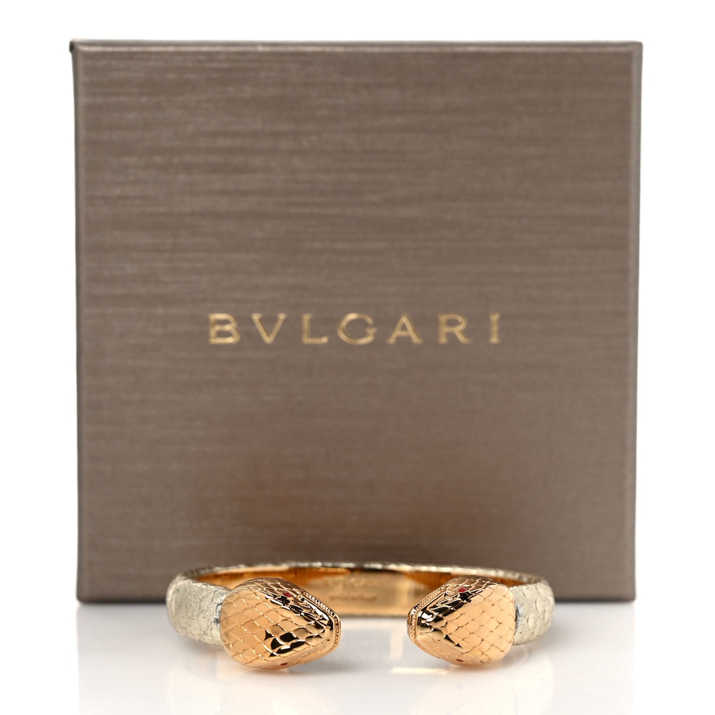 Metallic Karung Serpenti Forever Bracelet Light Gold